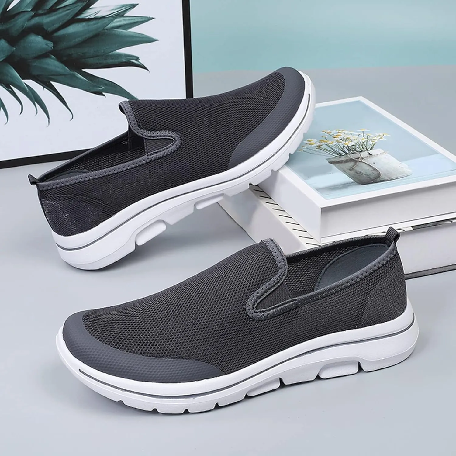 Men's Shoes Mens Tennis Shoes Tennis Shoe for Men Slip on Shoe for Men Running Trail Mesh Sneaker