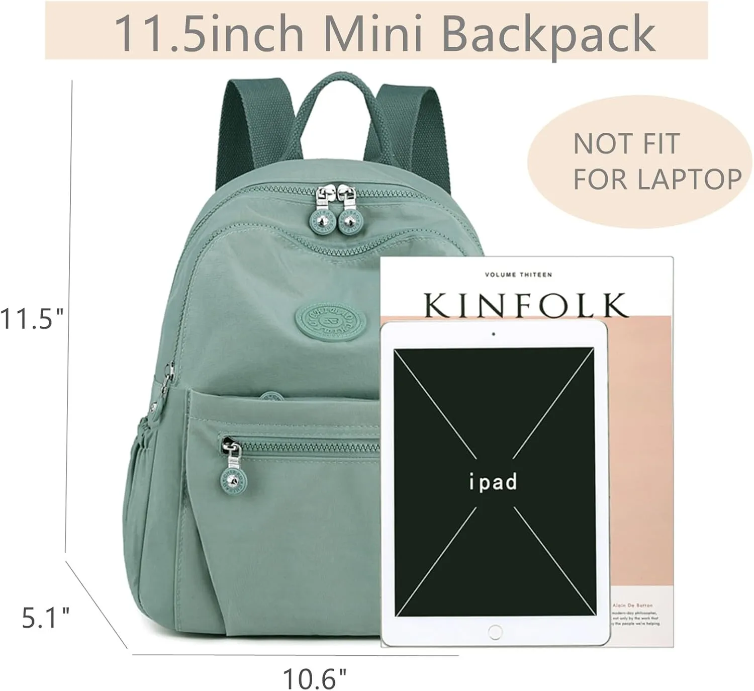 Mini Nylon Women Backpacks,11L Small Ladies backpacks Casual Lightweight Women Shopping Travel Daypack (Carmine)