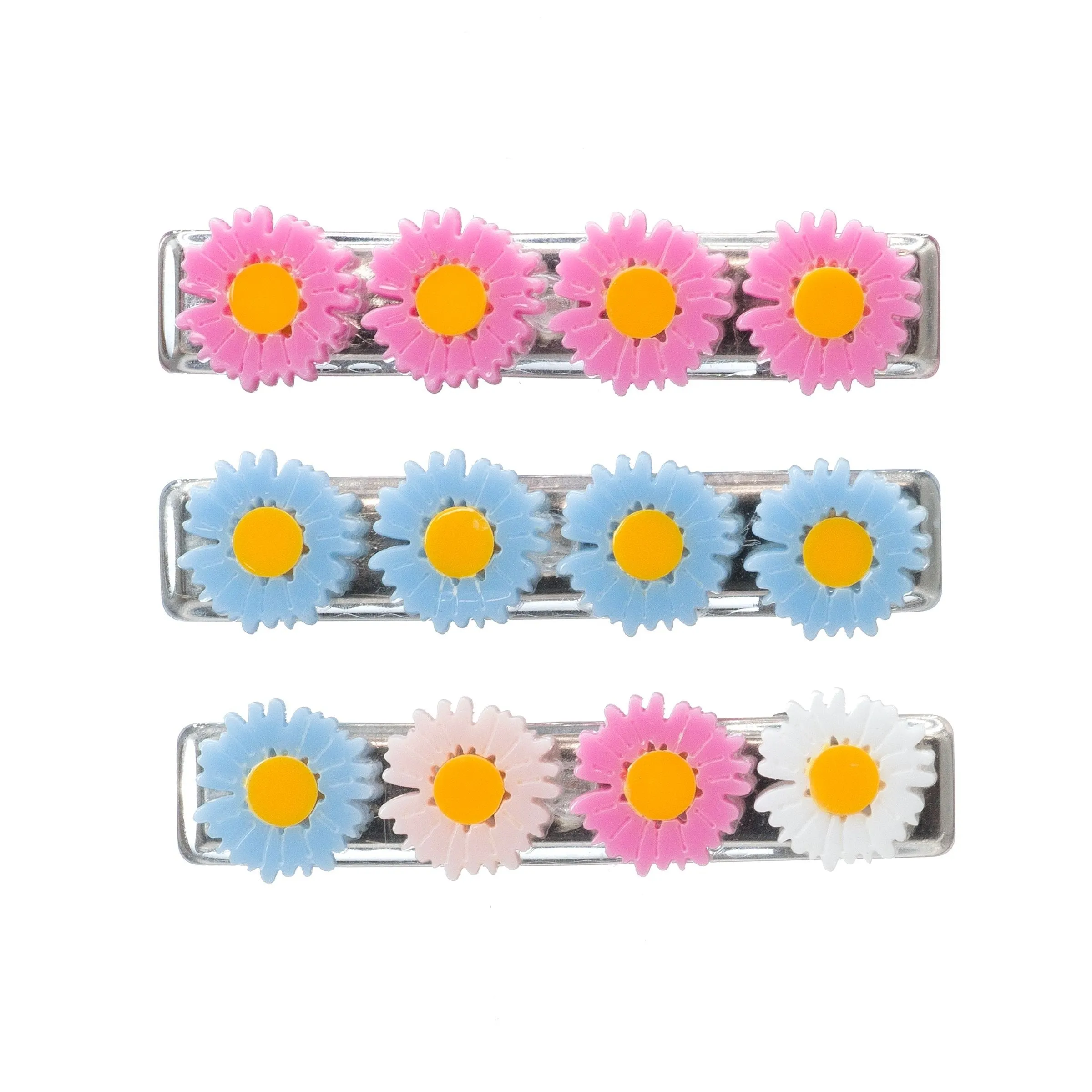 Multicolored Daisy Hair Clips