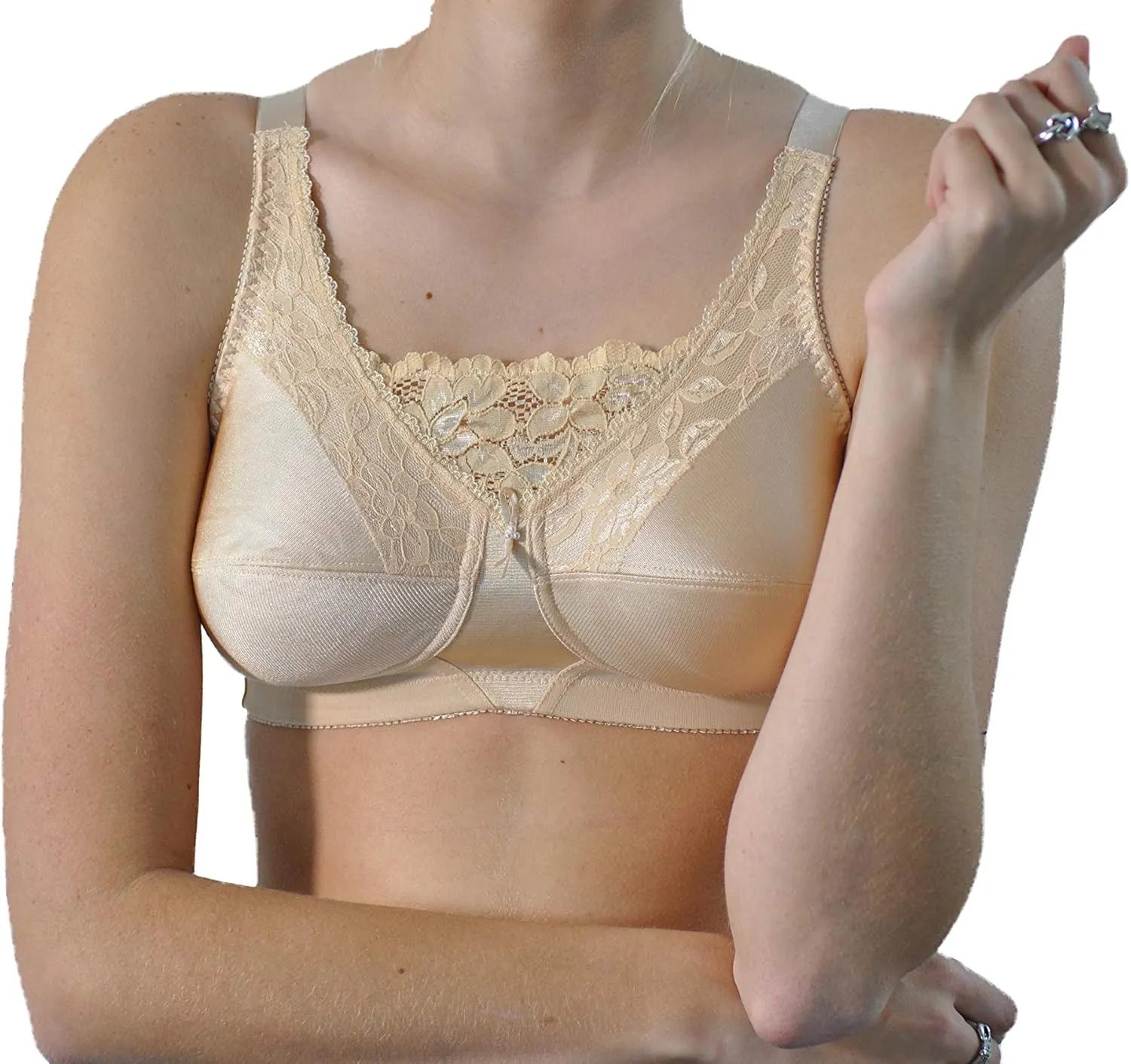 Nearly Me - Mastectomy Lumpectomy Silicone Breast Form Prosthesis Pocket Cami Bra #660