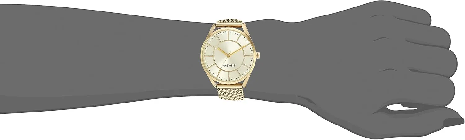Nine West Women's NW/1922 Mesh Bracelet Watch