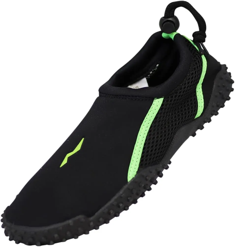 NORTY - Big Boys Aqua Socks Wave Water Shoes - Waterproof Slip-Ons for Pool, Beach, Lake and Sport