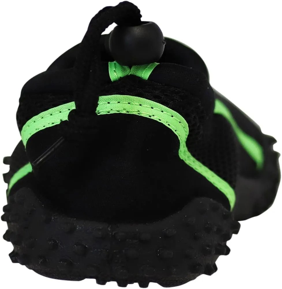 NORTY - Big Boys Aqua Socks Wave Water Shoes - Waterproof Slip-Ons for Pool, Beach, Lake and Sport