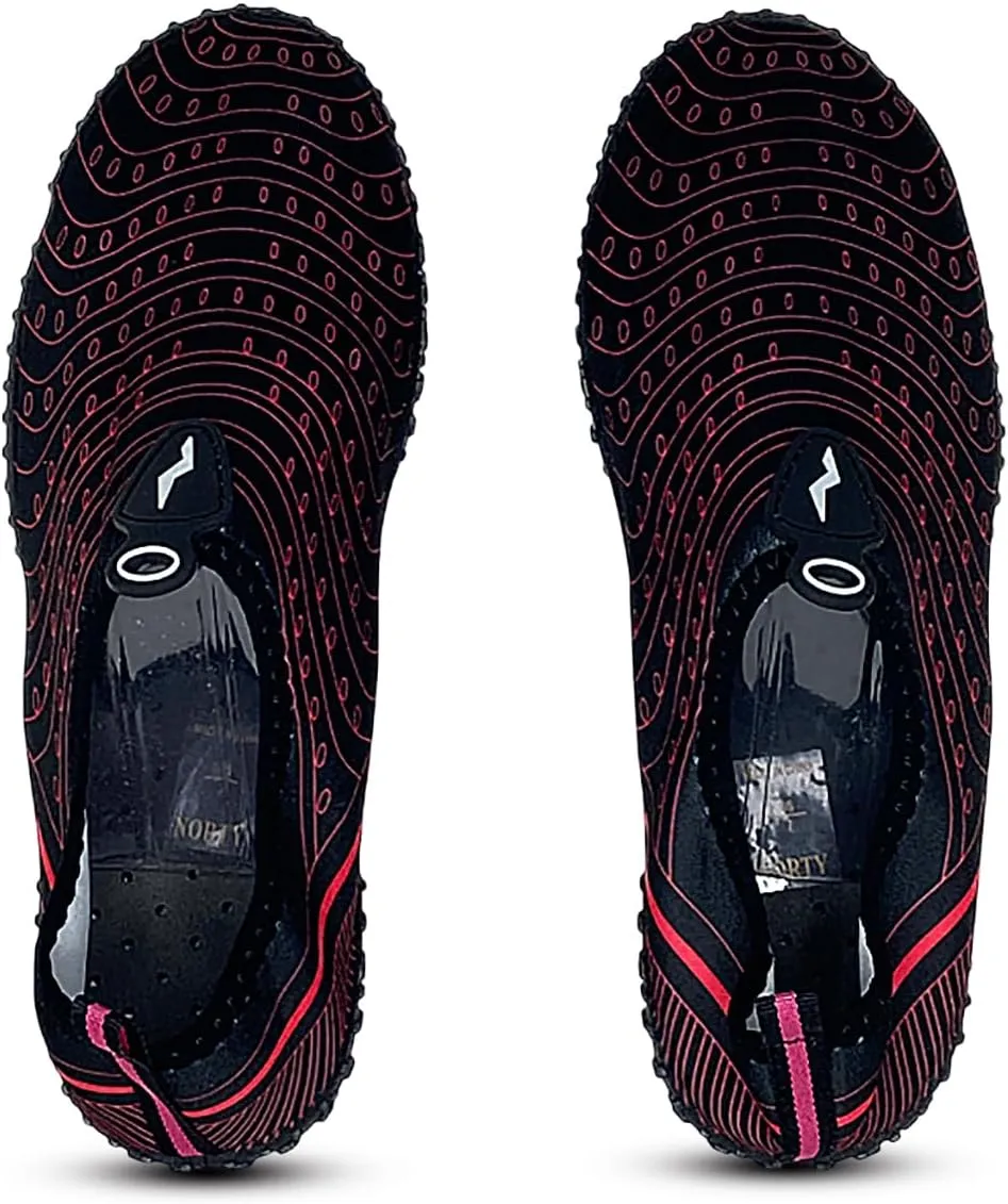 NORTY Womens Water Shoes Wave Aqua Socks - Ladies Quick Drying Waterproof Slip-Ons for Pool, Beach and Sports