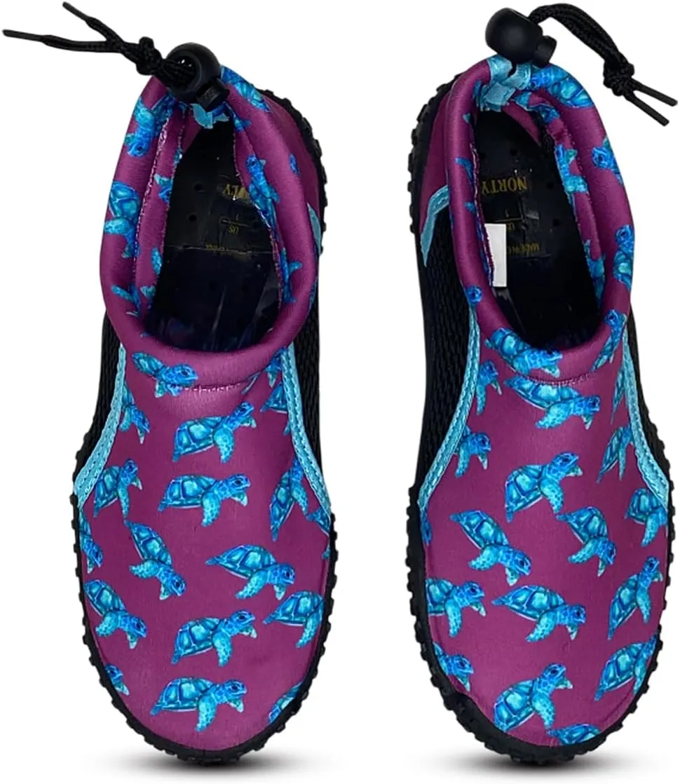 NORTY Womens Water Shoes Wave Aqua Socks - Ladies Quick Drying Waterproof Slip-Ons for Pool, Beach and Sports