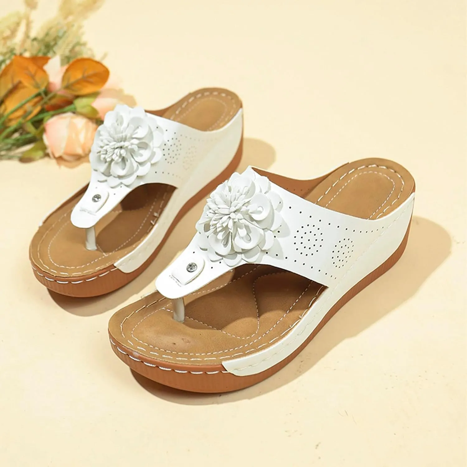 Orthopedic Sandals for Women Comfortable Orthotic Sandals Dressy Summer Wedge Flip Flops Fashion Walking Wedges Shoes2