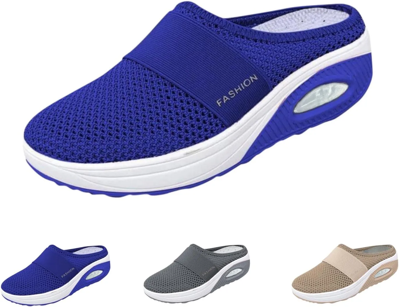 Orthopedic Shoes for Women Slip ons Air Cushion Breathable Walking Shoes with Arch Support Knit Casual Platform Mesh Shoes