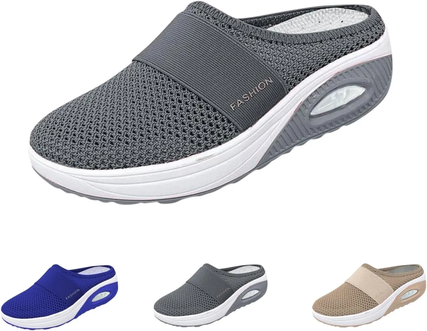 Orthopedic Shoes for Women Slip ons Air Cushion Breathable Walking Shoes with Arch Support Knit Casual Platform Mesh Shoes