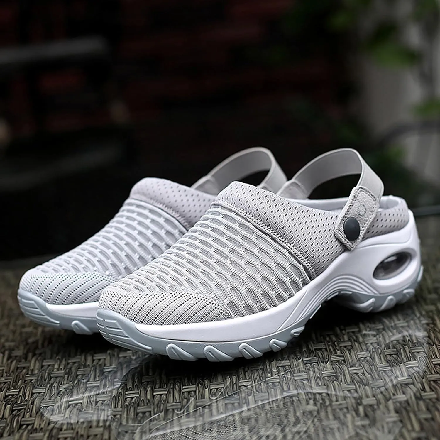 Orthopedic Shoes for Women Slip ons Shoes with Arch Support Air Cushion Platform Mesh Breathable Outdoor Walking Shoes