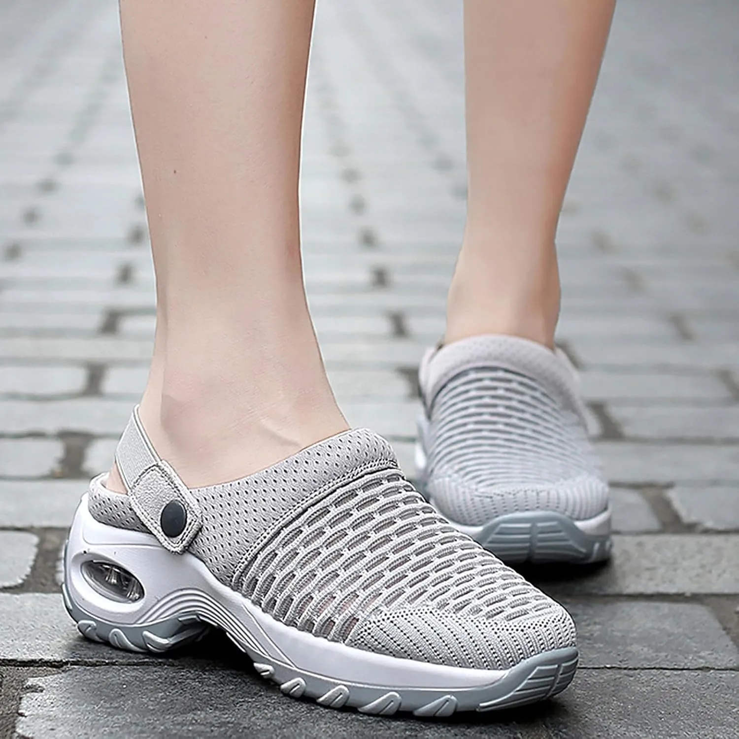 Orthopedic Shoes for Women Slip ons Shoes with Arch Support Air Cushion Platform Mesh Breathable Outdoor Walking Shoes