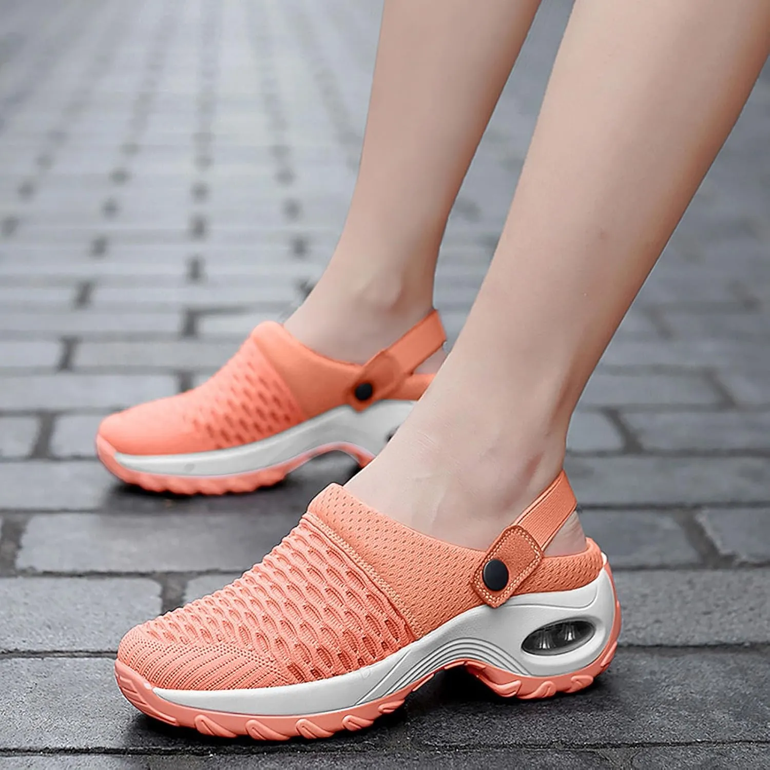 Orthopedic Shoes for Women Slip ons Shoes with Arch Support Air Cushion Platform Mesh Breathable Outdoor Walking Shoes