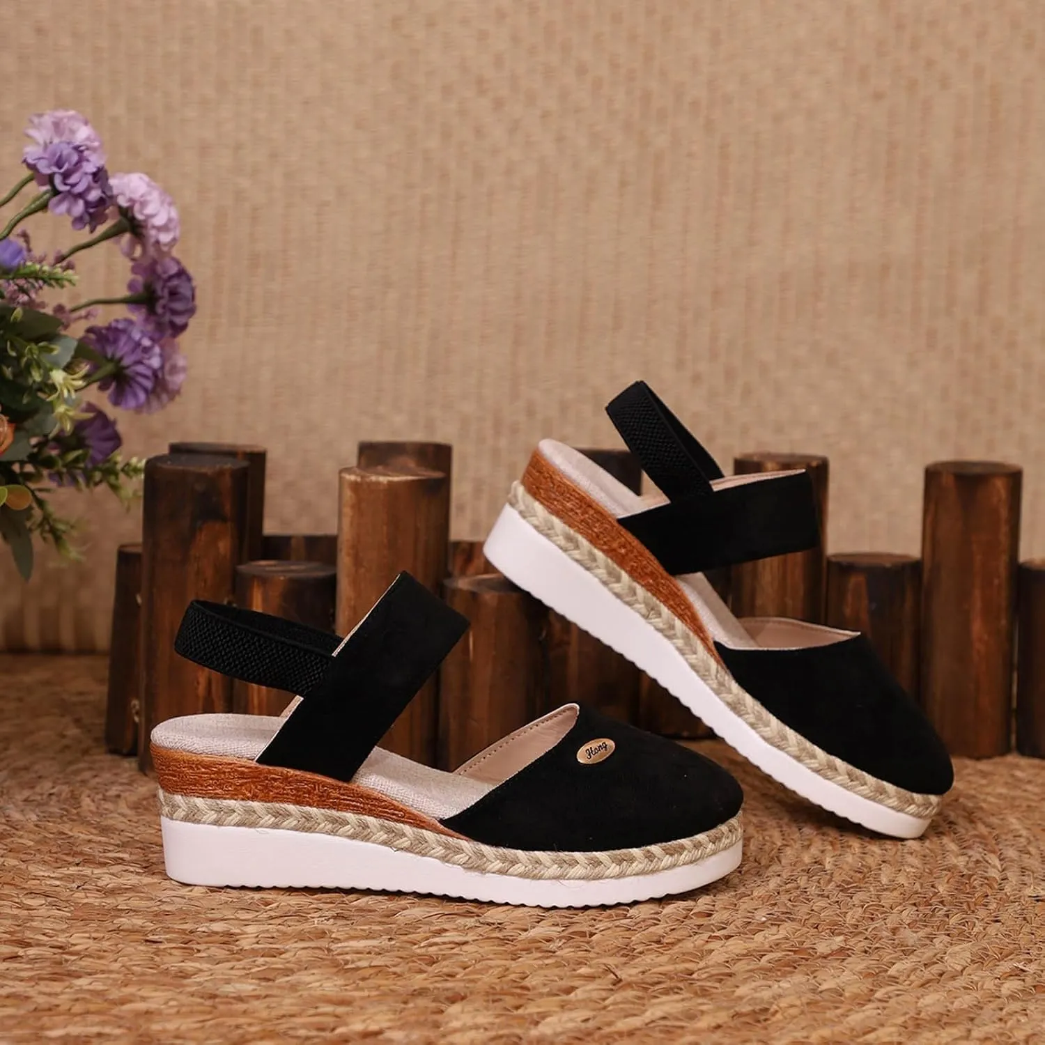 Orthopedic Wedge Sandals for Women Summer Dressy 2025 Closed Toe Wedges Espadrilles Platform Slingback Sandal Comfortable Slip On Casual Shoes