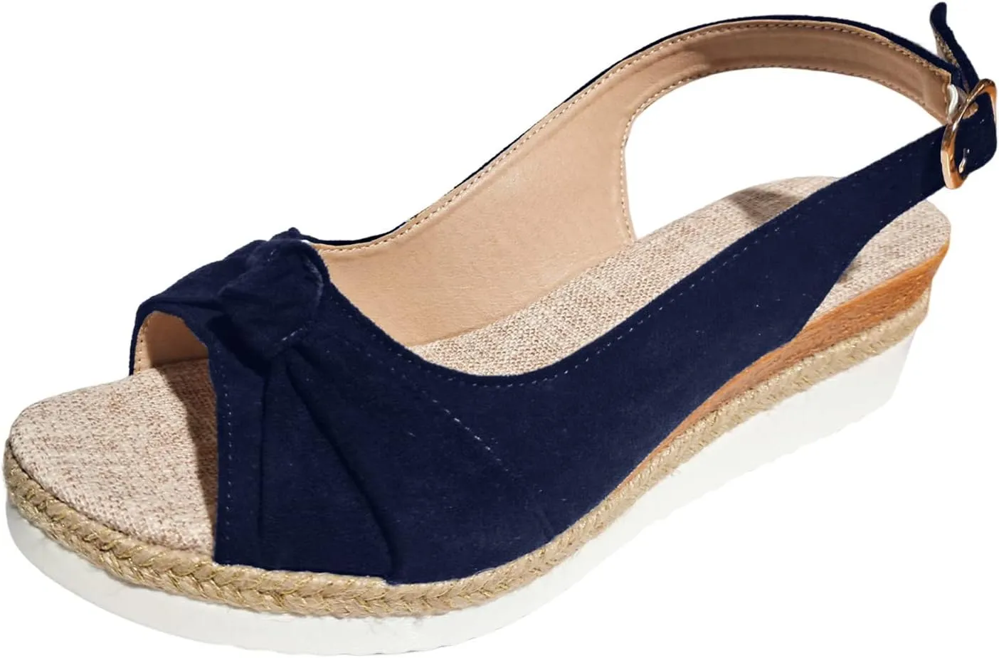 Orthopedic Wedge Sandals for Women Summer Dressy 2025 Platform Flat Open Toe Ankle Strap Espadrilles Sandal Casual Strappy Slip on Beach Boho Sandals Comfortable Outdoor Shoes