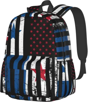 Panamanian American Flag Panama America Roots Laptop Backpack Work Travel Backpacks Business Rucksack Casual Outdoor Daypack with Adjustable Strap Bags for Sports Office Gym Hiking