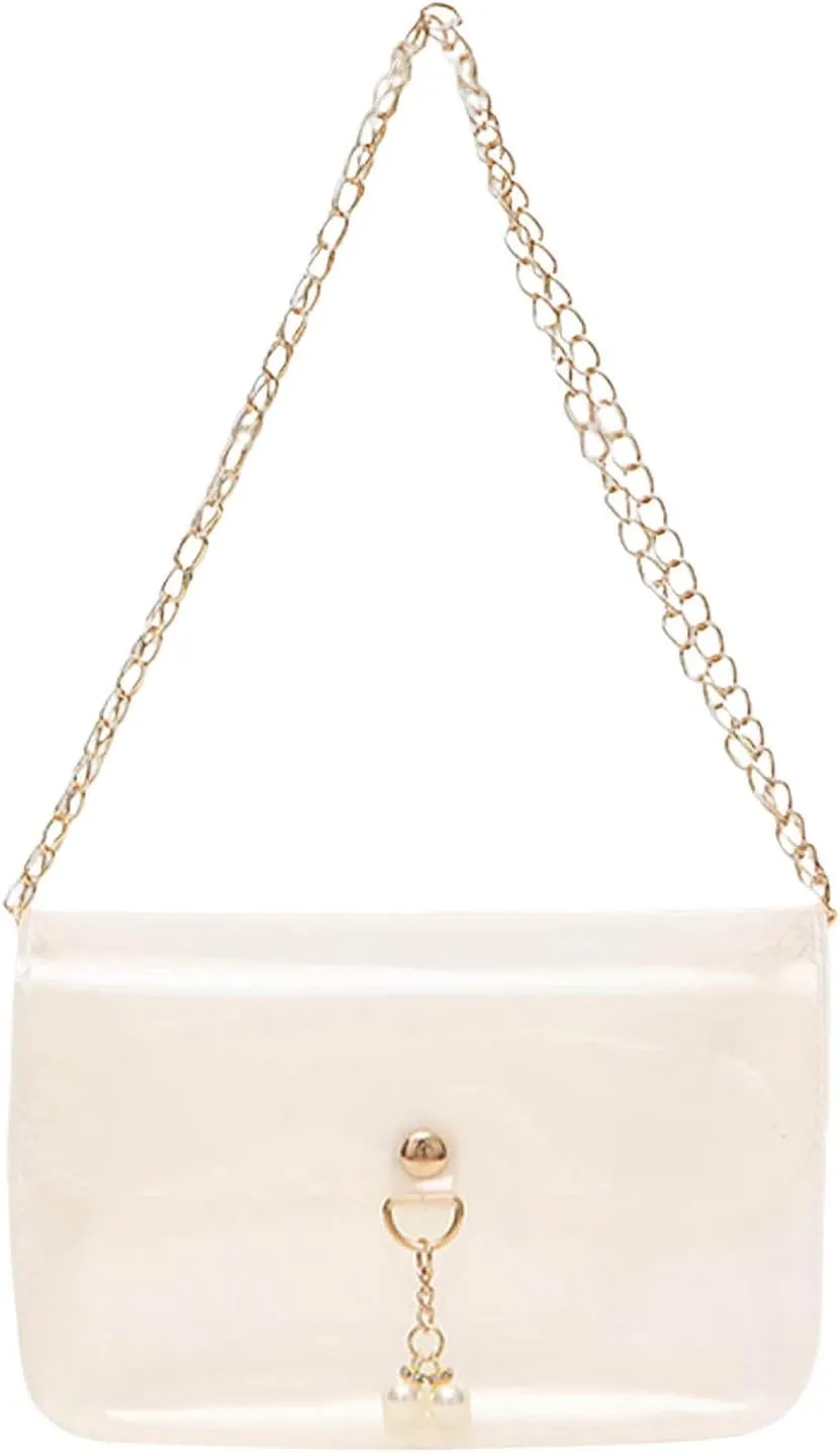 Phone Wallet Purses for Women Cute Hobo Tote Handbags Mini Clutch Purses with Zipper Closure Summer Mini Gym Bag(White)