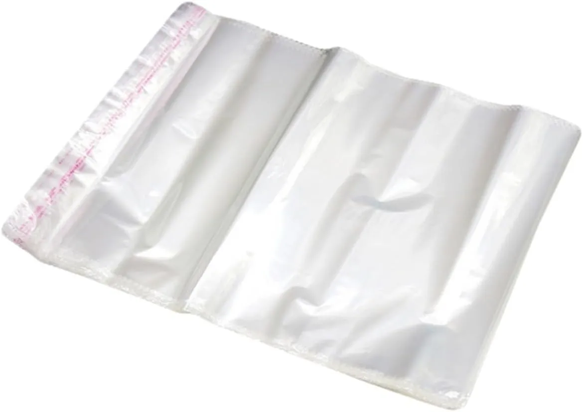 PRETYZOOM 100pcs Self-sealing Plastic Garment Bags for Storage Packaging Seal Flap Seal Reusable Produce Bags