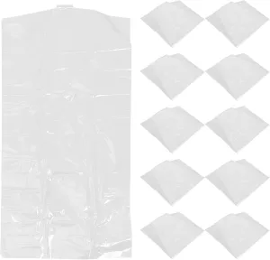 PRETYZOOM 30Pcs Clear Hanging Garment Bags for Closet Storage Lightweight Dust Covers for Dresses Suits Coats for Home Travel Storage Accessory