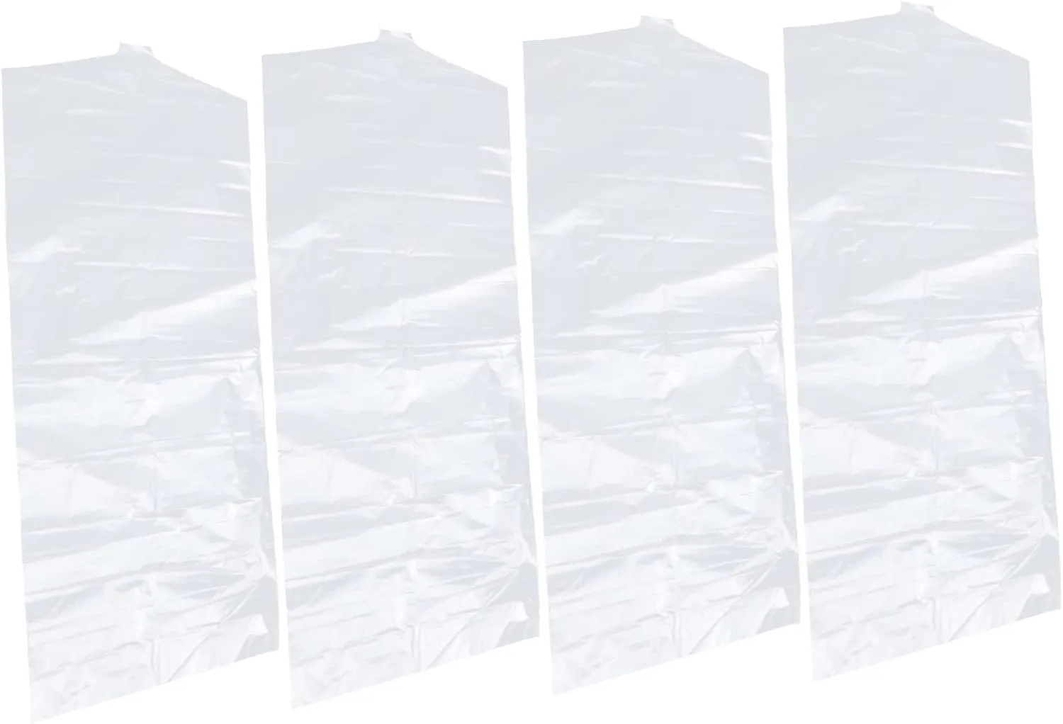 PRETYZOOM Hanging Clothes Dust Bag 4pcs Garment Bags for Storage Suit Covers Transparent for Winter Coat Dress Suit