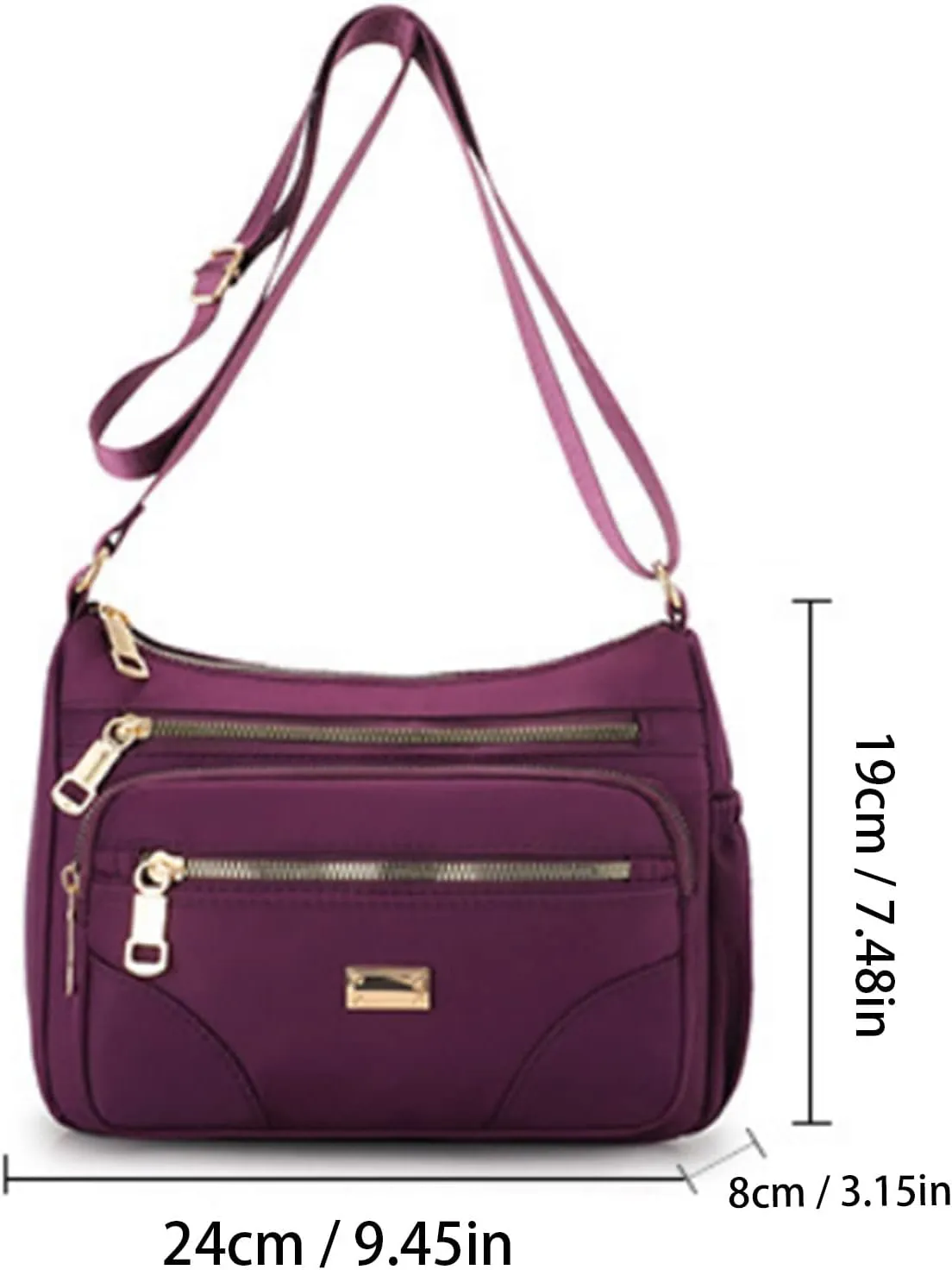 Puffy Crossbody Bags for Women Waterproof Nylon Crossbody Bags for Woman Trendy Carry on Bag for Airplanes Women(Green)