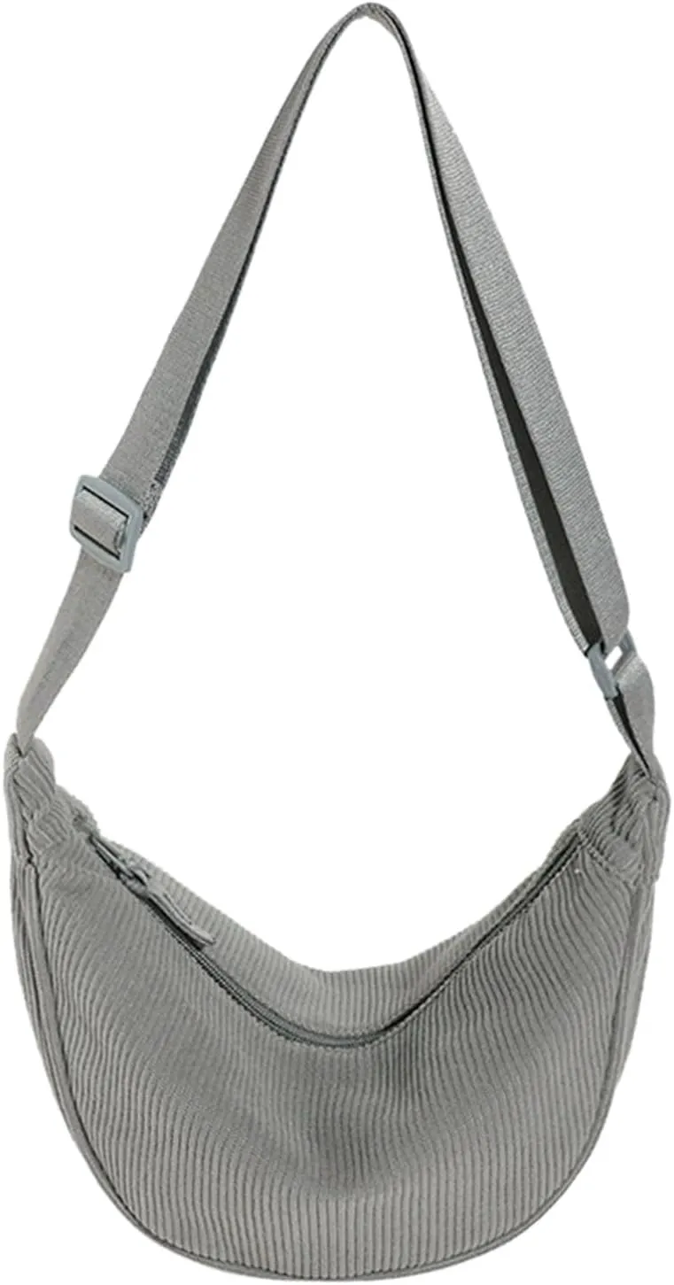 Purses for Women Crossbody Anti Theft Fashion Canvas Hippie Crossbody Bags Carry on Bag for Airplanes Women(Grey)