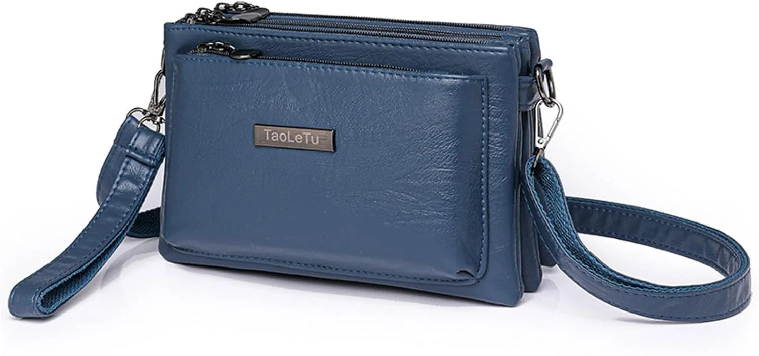 Purses for Women Crossbody Anti Theft Women's Crescent Shoulder Bags with Adjustable Strap Gifts for Mom(Blue)