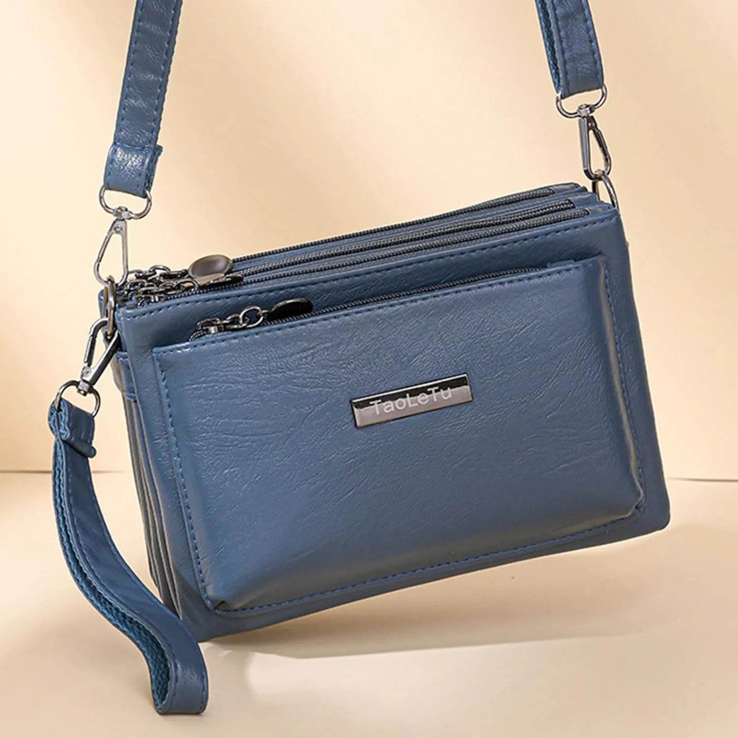 Purses for Women Crossbody Anti Theft Women's Crescent Shoulder Bags with Adjustable Strap Gifts for Mom(Blue)