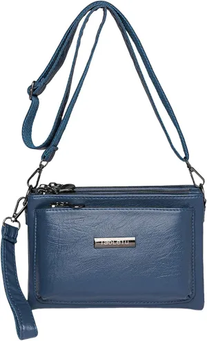 Purses for Women Crossbody Anti Theft Women's Crescent Shoulder Bags with Adjustable Strap Gifts for Mom(Blue)