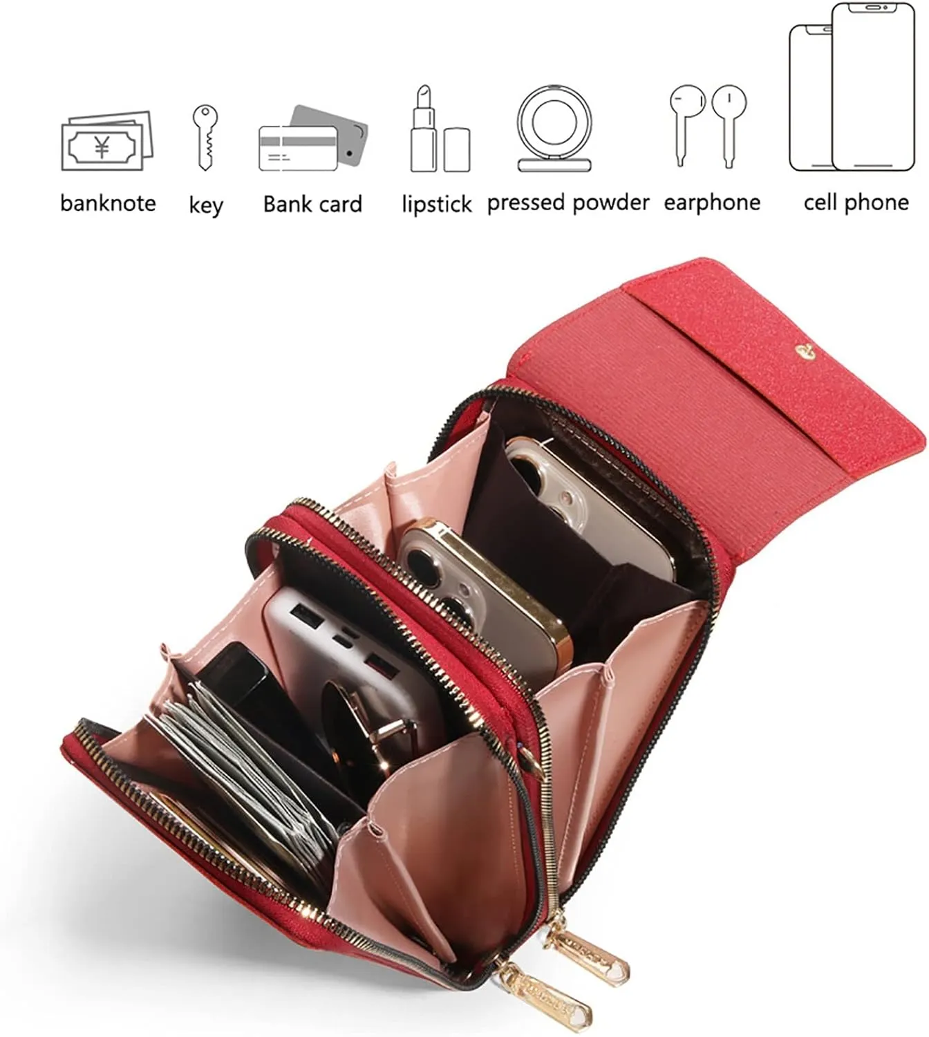 Purses for Women Crossbody Anti Theft Women's Crescent Shoulder Bags with Adjustable Strap Transparent Bag(A)