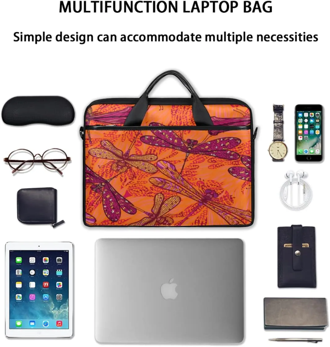 Retro Animal Paw Prints Laptop Shoulder Messenger Bag Waterproof Laptop Briefcase with Handle and Padded Strap Case Sleeve