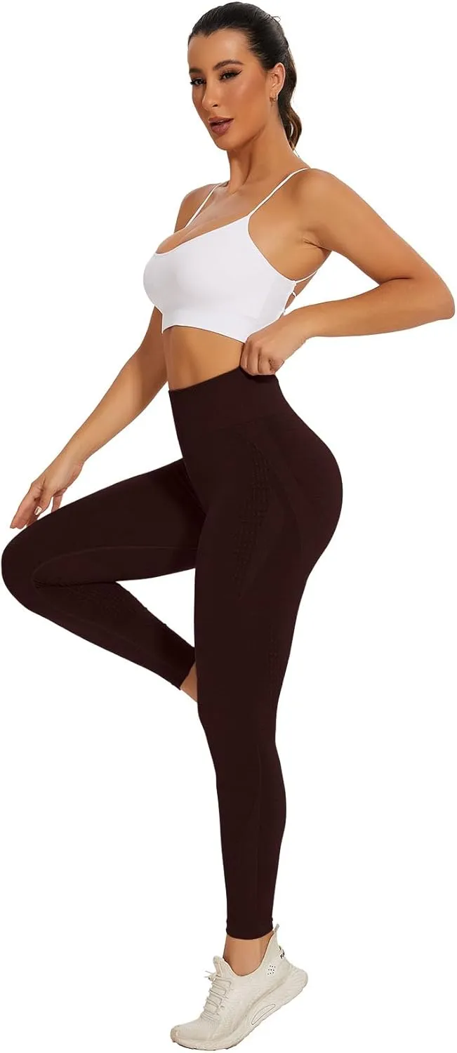 SEASUM Scrunch Butt Lifting Leggings for Women Seamless Workout High Waisted Tummy Control Gym Yoga Pants