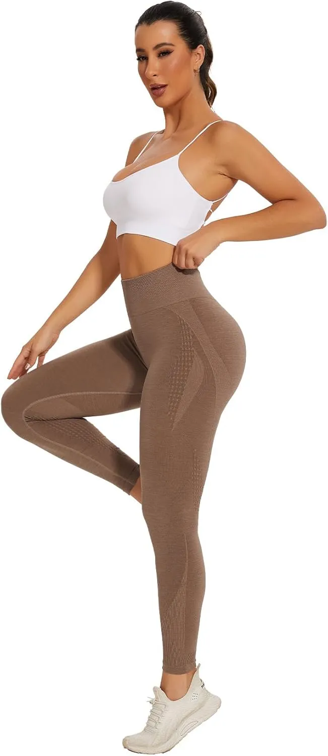 SEASUM Scrunch Butt Lifting Leggings for Women Seamless Workout High Waisted Tummy Control Gym Yoga Pants