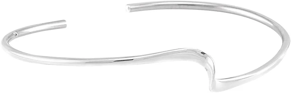 Silverly Women's 925 Sterling Silver Swirl Twist Bangle Cuff Bracelet