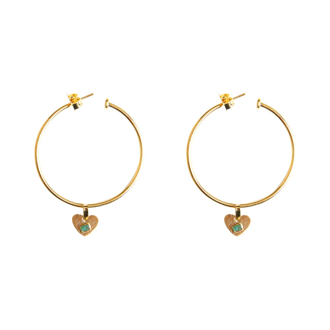 Simple Pendant Heart Earrings