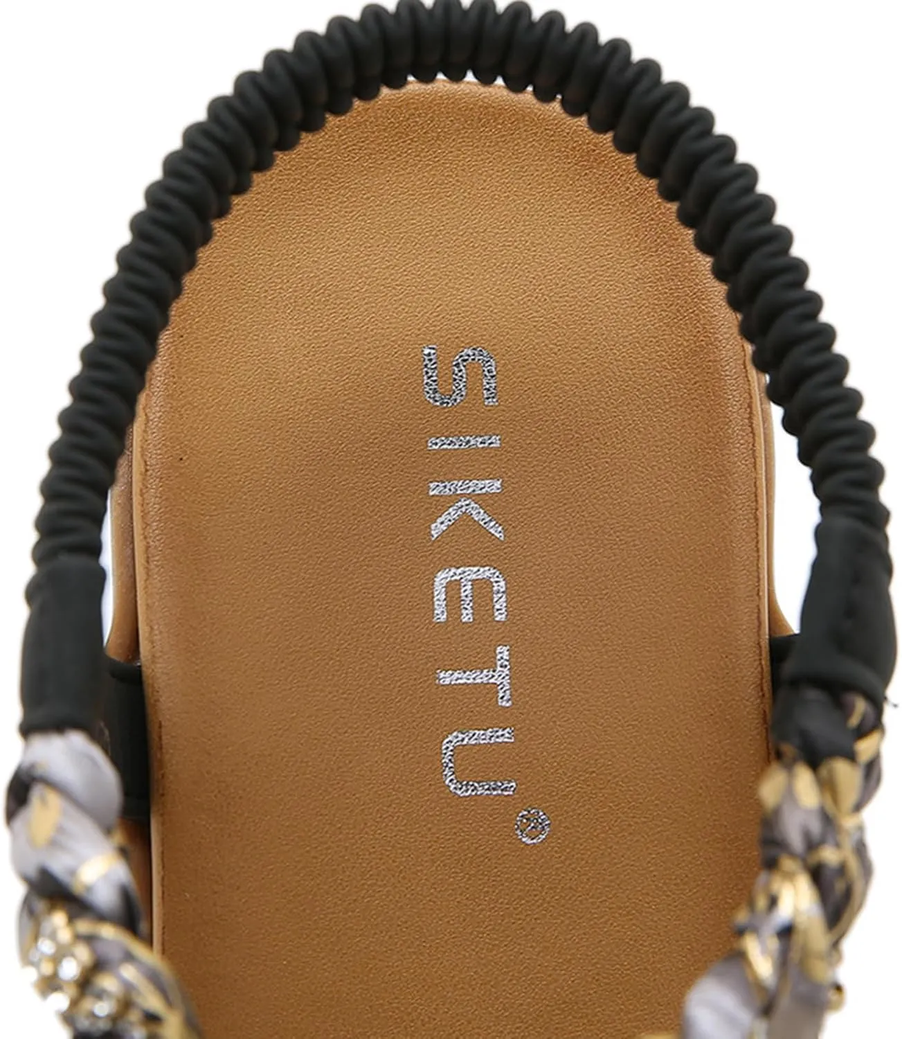 Slingback T Strap Flat Sandals for Women Bohemian Beaded Comfortable Open Toe Elastic Ankle Strap Sandals Dressy Casual Summer Beach Shoes Outdoor Walking Flats Sandal Breathable Lightweight Footwear