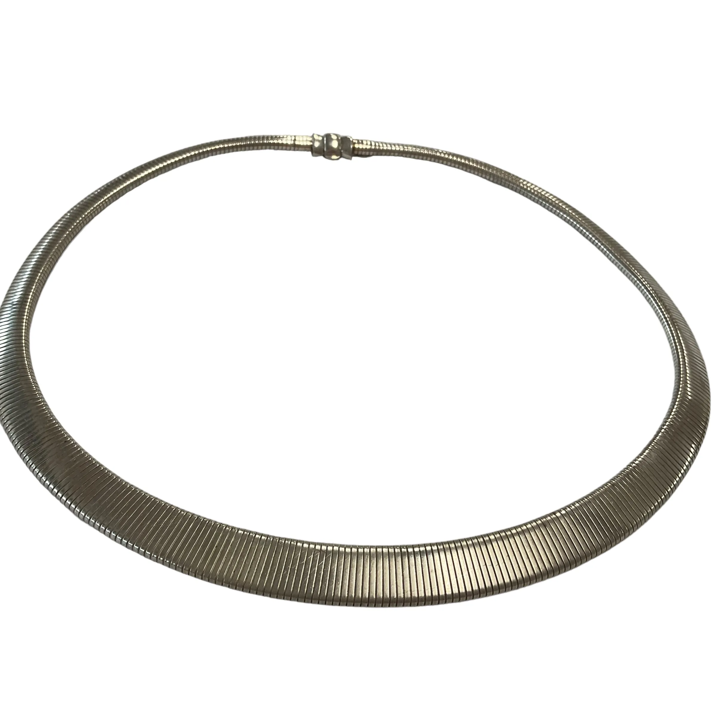 Sterling Silver Snake Chain Collar Necklace
