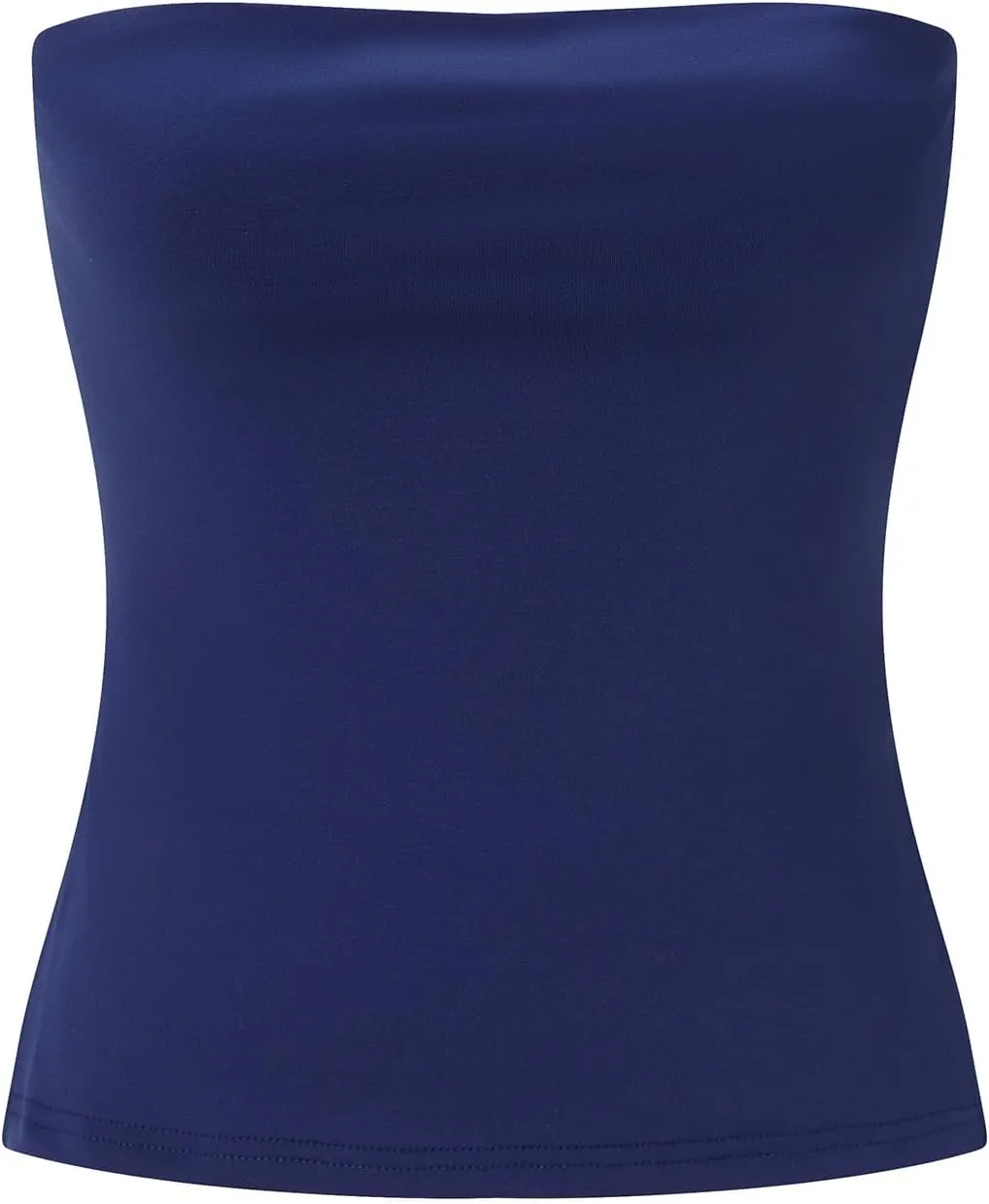 Strapless Tube Tops for Women Sexy Backless Off Shoulder Side Split Bustier Tops Summer Going Out Bandeau Top