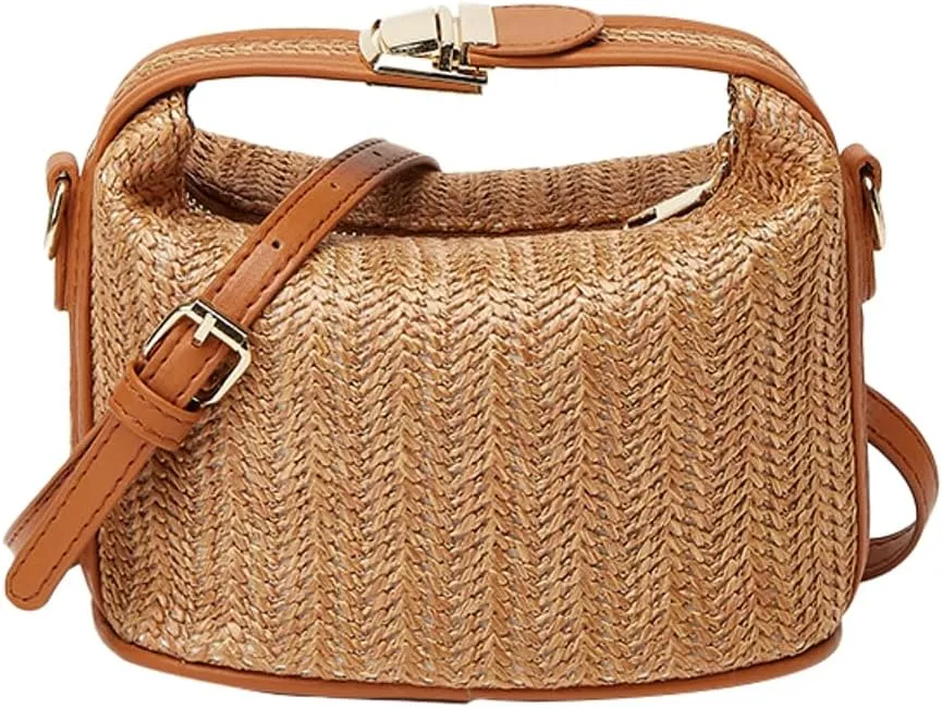 Straw Purse for Women Summer Purses Small Beach Crossbody Bag Vacation Woven Top Handle Satchel Handbag 2025