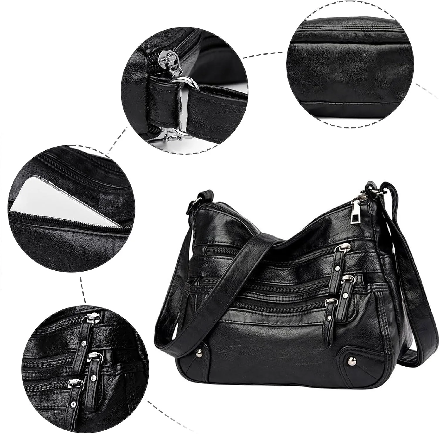Summer Purses for Women 2025 Crossbody Retro Studded Crossbody Bags Small Shoulder Purses Travel Bag with Zipper(Beige)