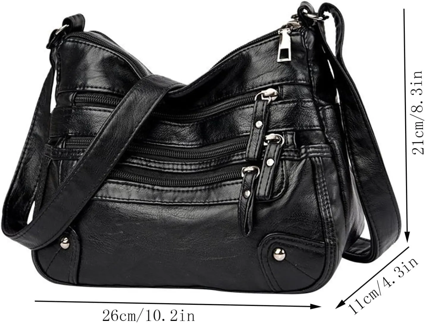 Summer Purses for Women 2025 Crossbody Retro Studded Crossbody Bags Small Shoulder Purses Travel Bag with Zipper(Black)