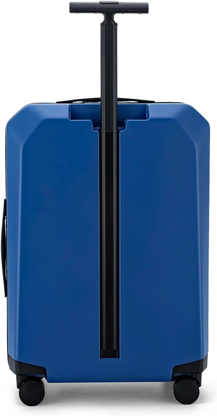 Ti Hard Shell Carry on Luggage Airline Approved, Carry on Suitcases with Wheels, Lightweight PC Luminous Textured Travel Luggage, TSA Approved, 20 Inch Carry-On (Ocean Blue, Check-In 24-Inch)