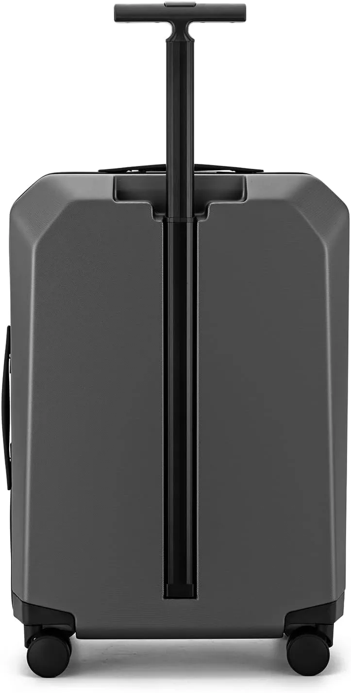 Ti Hard Shell Carry on Luggage Airline Approved, Carry on Suitcases with Wheels, Lightweight PC Luminous Textured Travel Luggage, TSA Approved, 20 Inch Carry-On (Storm Grey, Check-In 24-Inch)