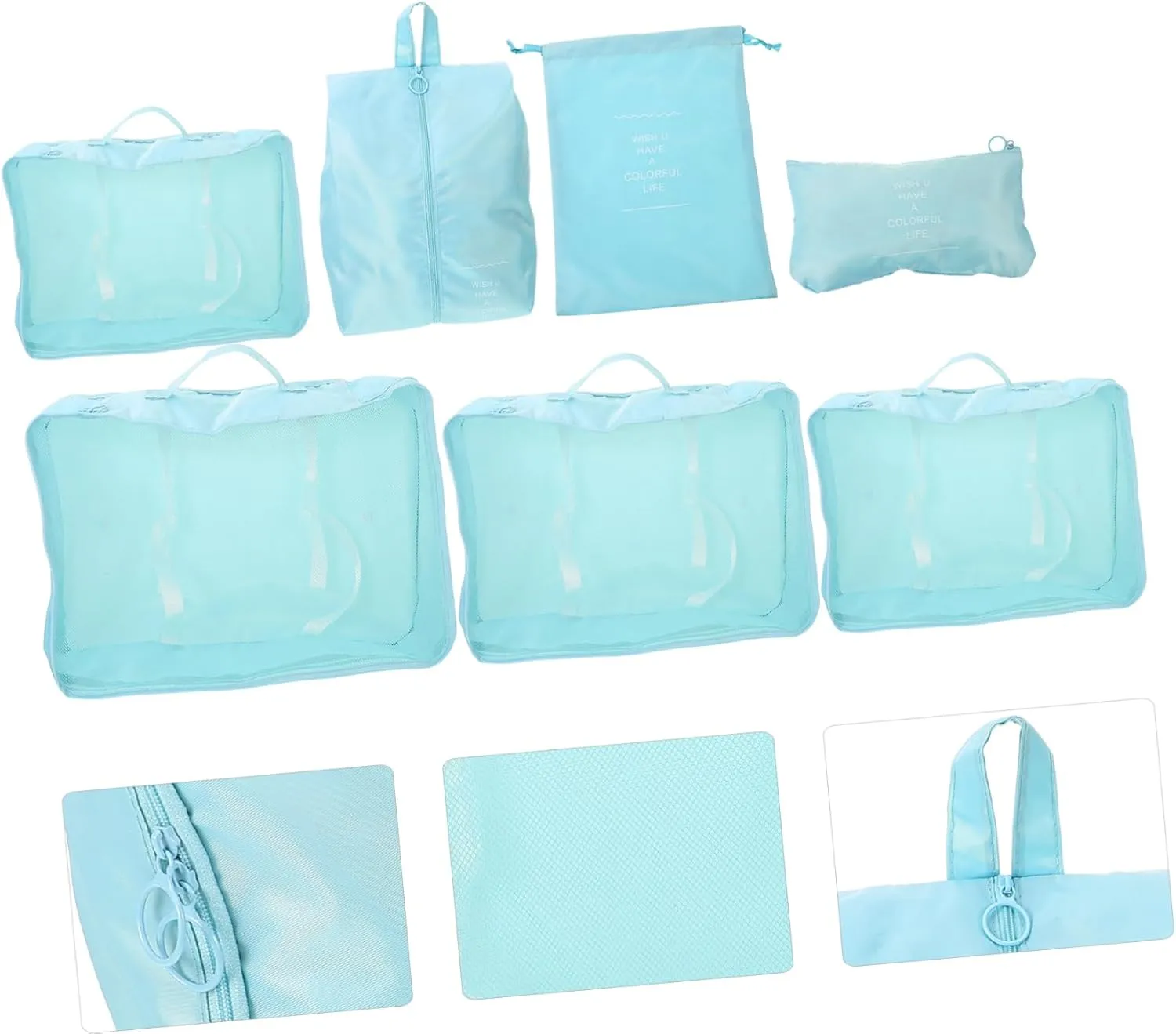 Travel Packing Cubes Set 7pcs Carry Bag Suitcase Organizer Packing Organizers Luggage Travel Essentials