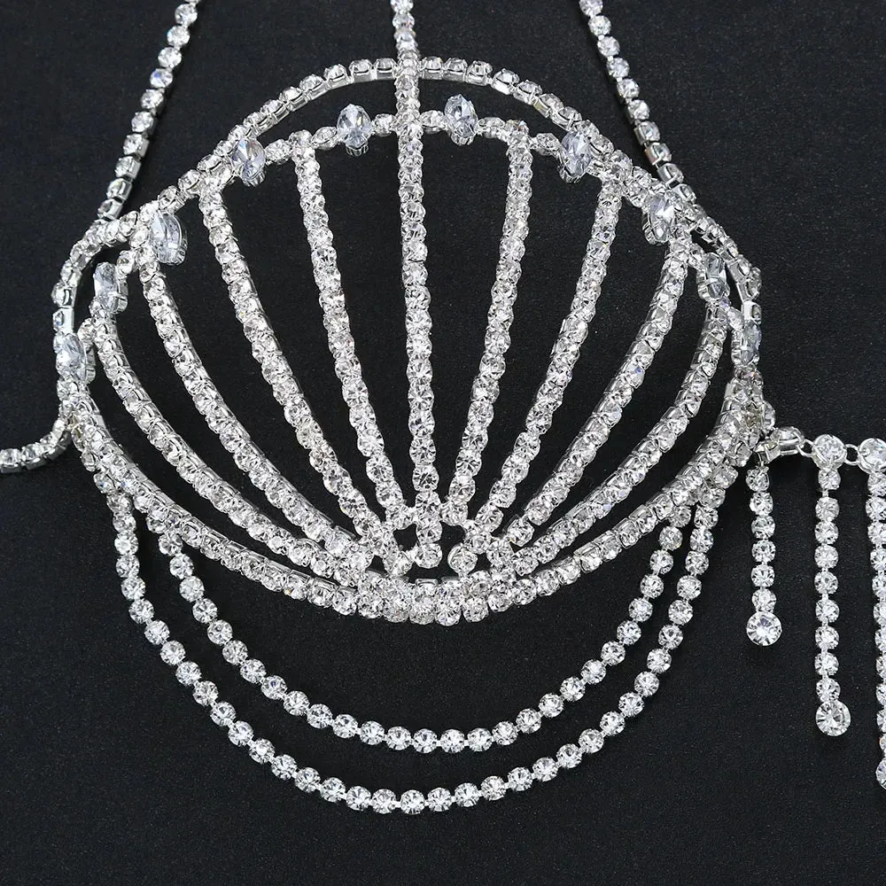 Trendy Rhinestone Bra Chain Body Jewelry