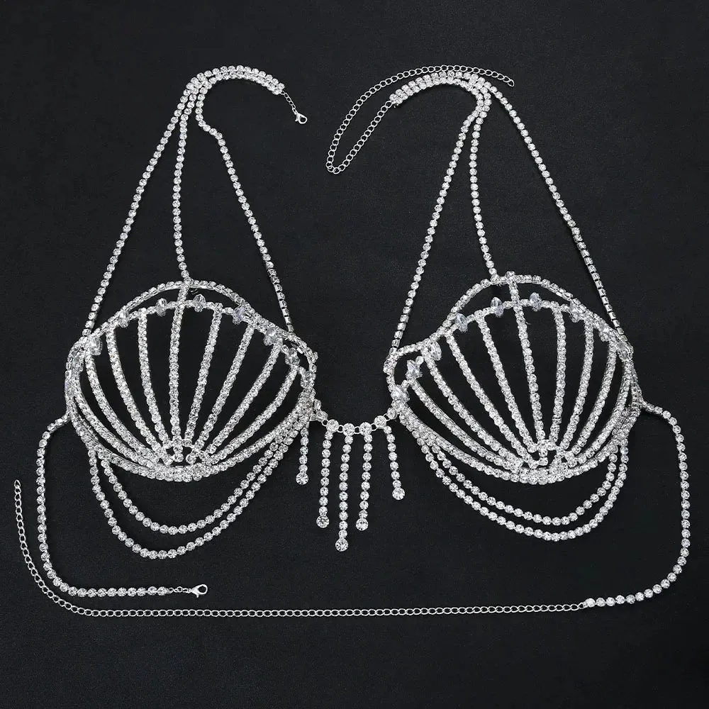 Trendy Rhinestone Bra Chain Body Jewelry