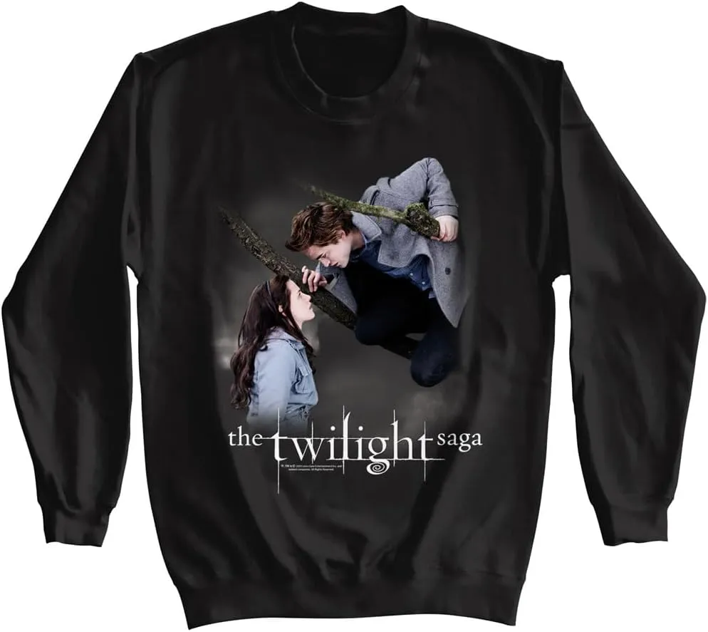 Twilight Saga Edward & Bella Cloudy Tree Adult Long Sleeve Sweatshirt Vampire Romance Graphic Prints