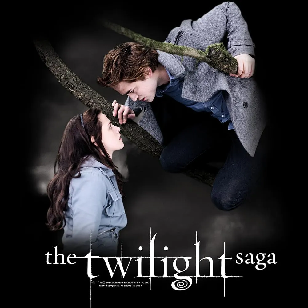 Twilight Saga Edward & Bella Cloudy Tree Adult Long Sleeve Sweatshirt Vampire Romance Graphic Prints