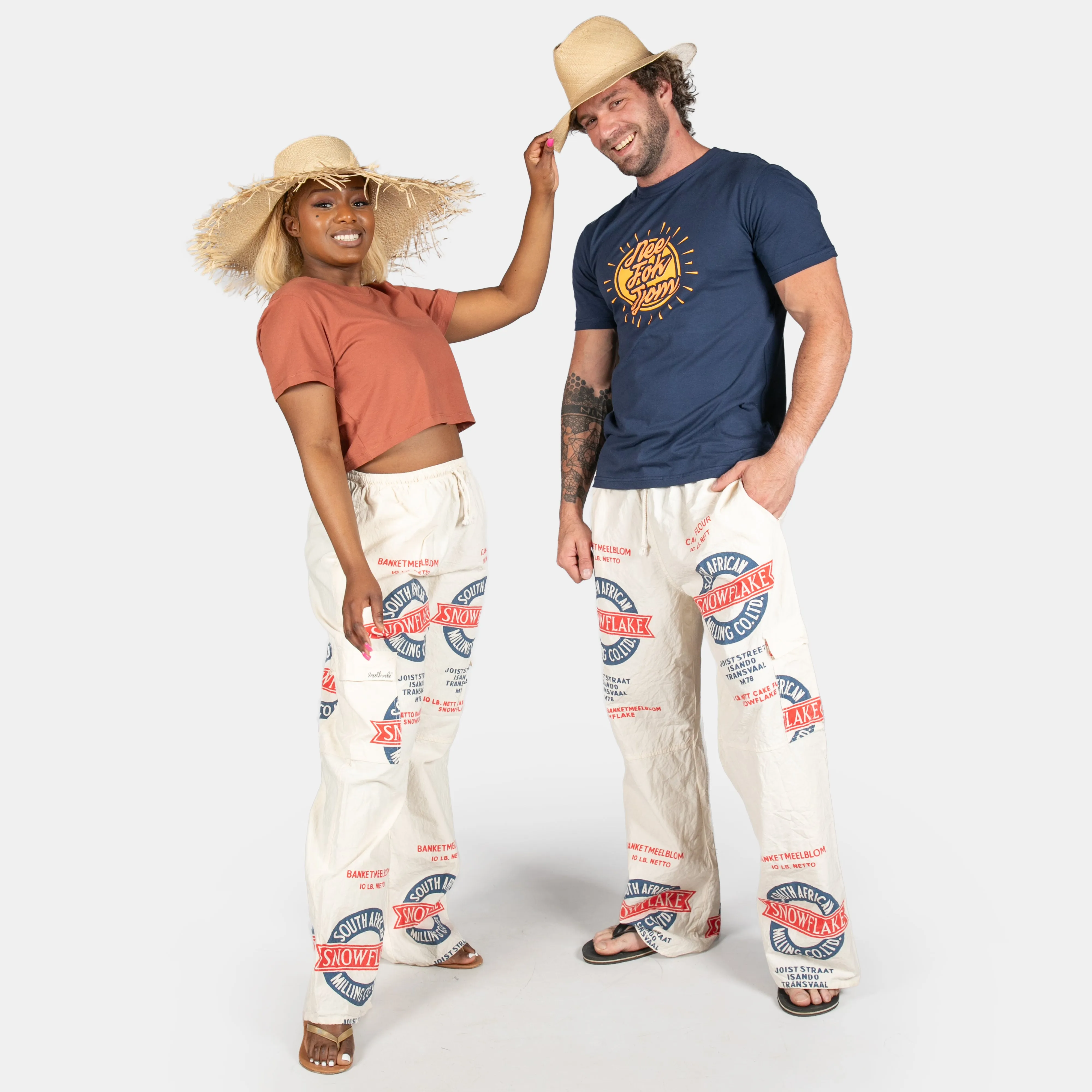 Uniquely South African Unisex Snowflake Bag Cargo Pants