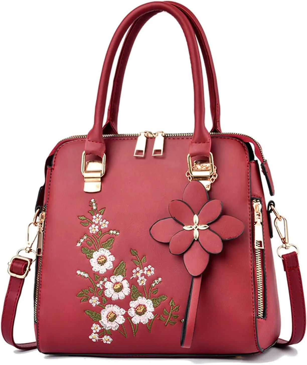 Vegan Leather Purses and Handbags for Women Genuine Leather Crossbody Bags for Women Slouchy Bag(RD1)