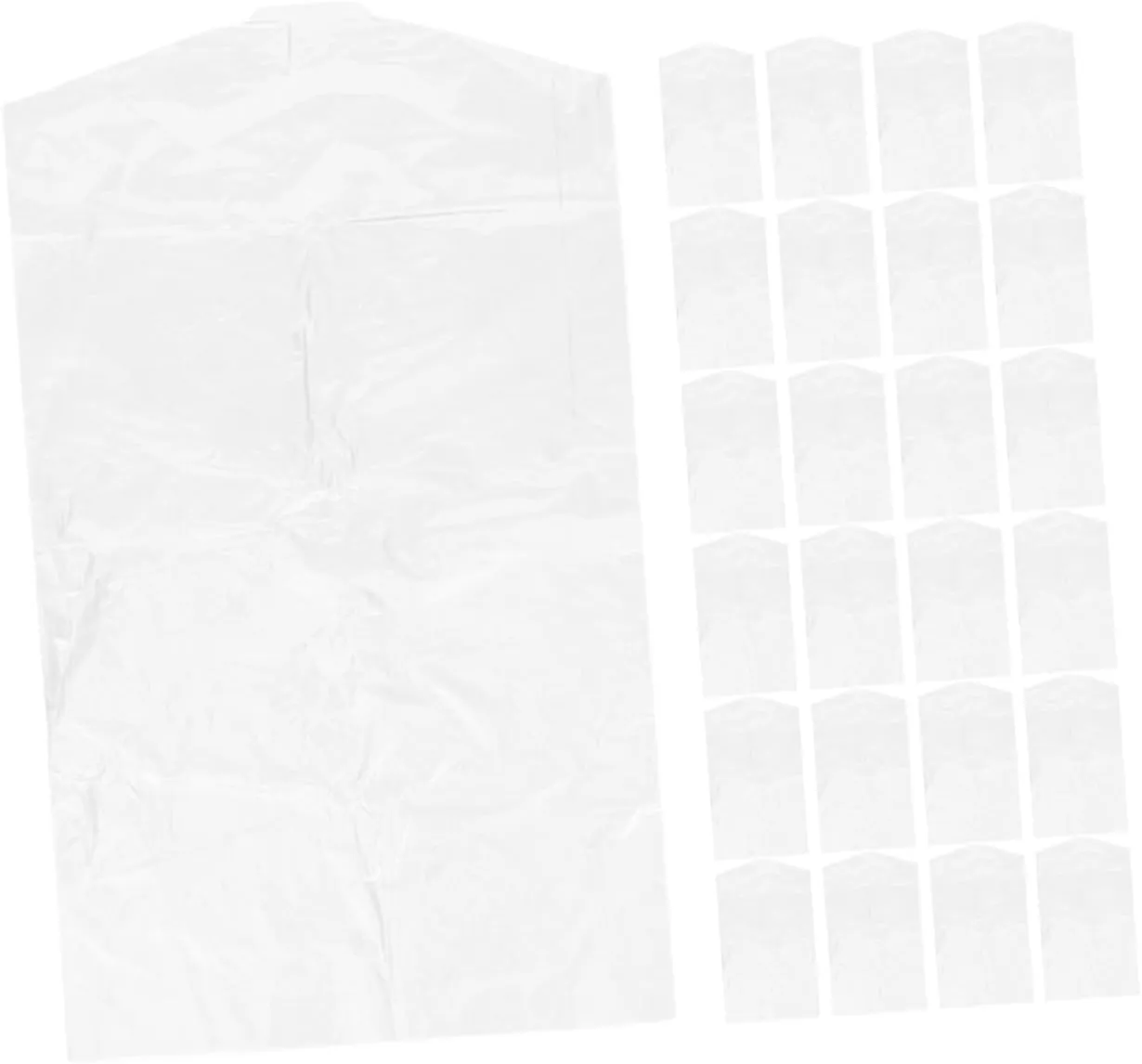 Wakauto 25pcs Plastic Clothes Storage Bag Thicken Cover for Travel Garment Bag Portable Dry Cleaning Hanging Cover