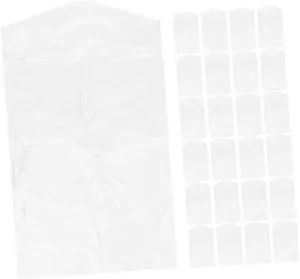 Wakauto 25pcs Plastic Clothes Storage Bag Thicken Cover for Travel Garment Bag Portable Dry Cleaning Hanging Cover